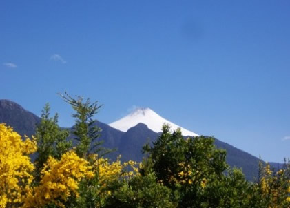 Trailreiten in Chile und Argentinien,  Blick auf den Villarrica